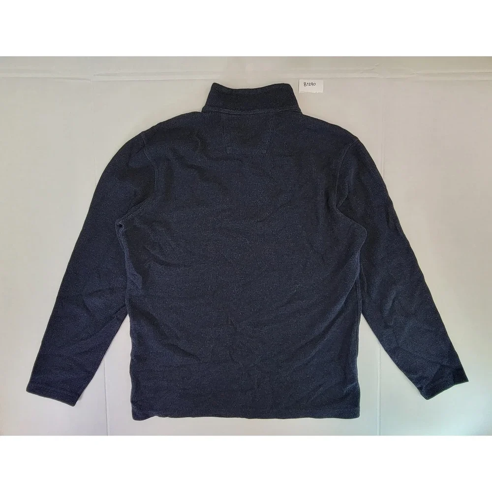 Banana Republic Men's Navy Blue Quarter Snap‎ Collar Sweater Size M